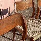 4 chairs série 71 by Niels Otto Moller for j l moller