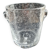 Bubbled glass ice bucket