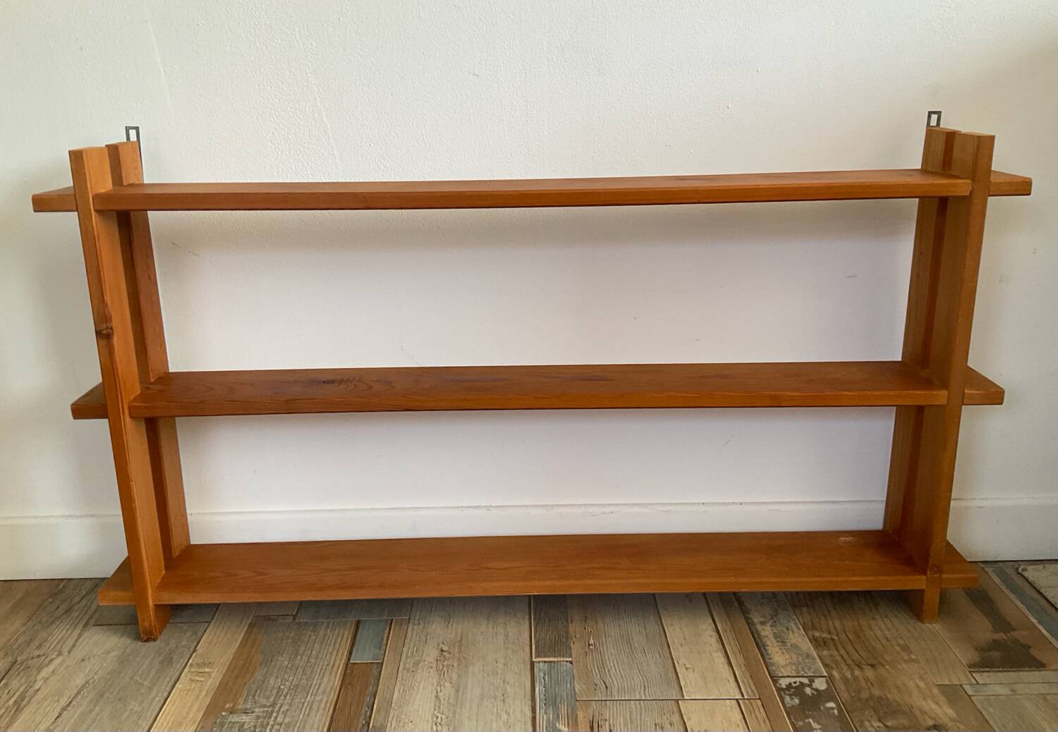 Pine wall shelf, 1970s-80s