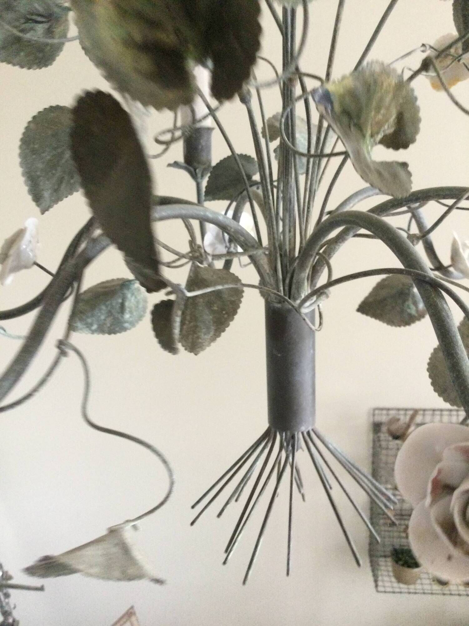Antique metal chandelier