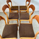Set of 6 wooden chairs sled baumann vintage / year 60