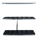 Vintage black metal "string" shelf