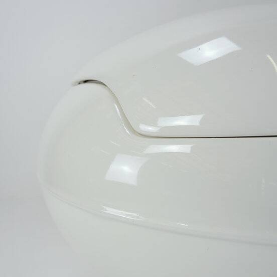 white lacquered "Egg" Lounge Chair