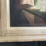 Peinture de Fontaines  à l’huile encadré