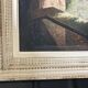 Framed oil fountain painting