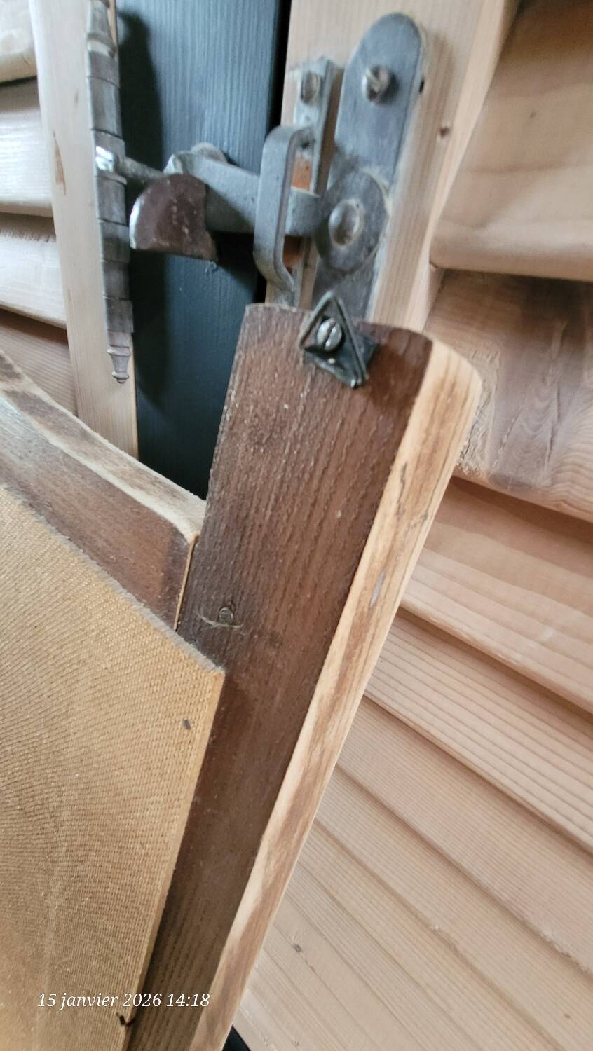 Raw wooden mirror, to be placed or hung.