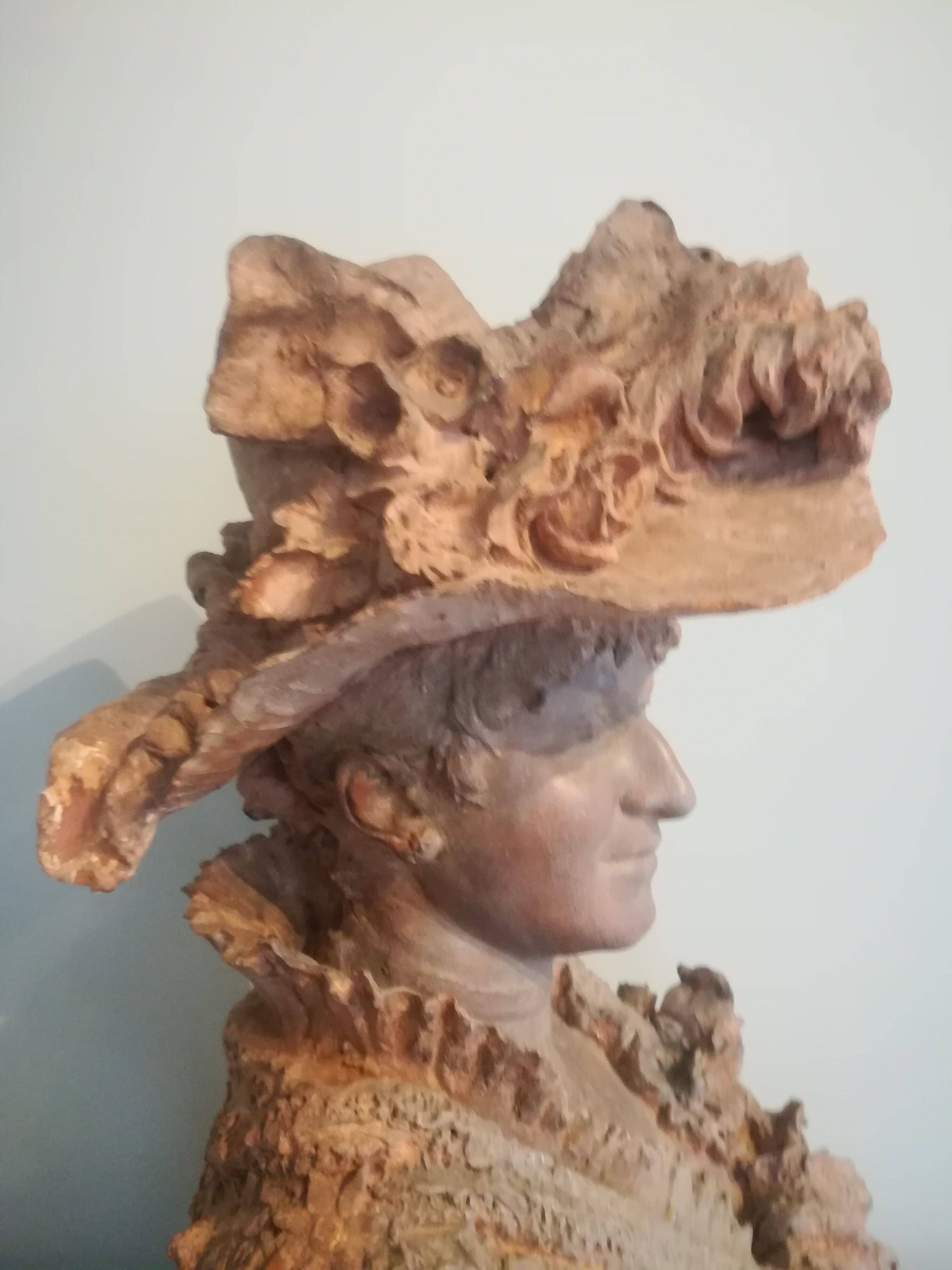 Bust signed D. Van Den Bossche in terracotta