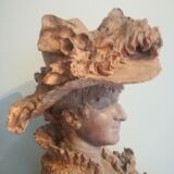 Bust signed D. Van Den Bossche in terracotta
