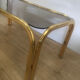 Vintage metal coffee table Italy 1970s