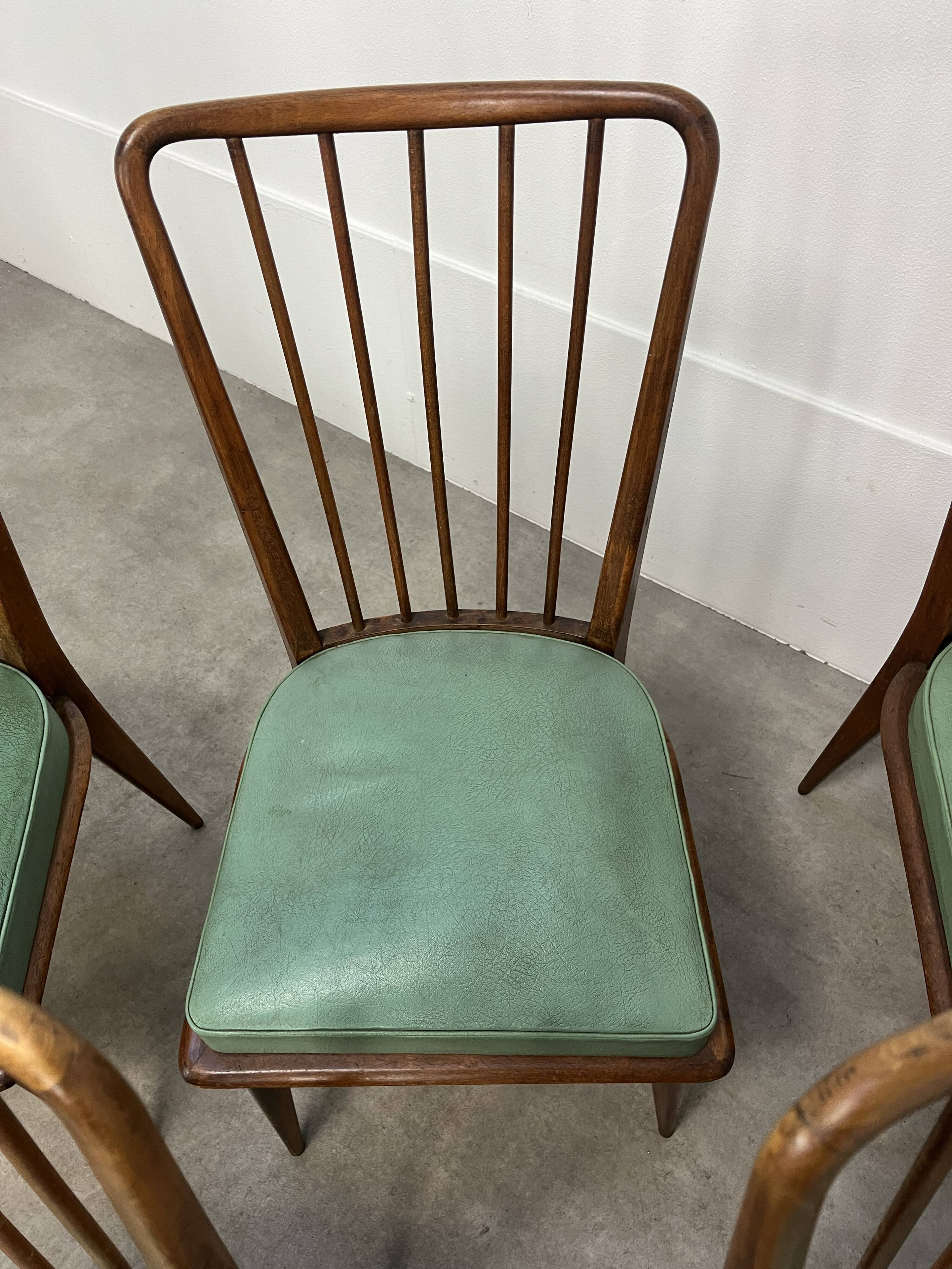 8 Charles Ramos chairs from the 50s