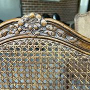 Lot de 6 chaises Louis XV cannees en noyer