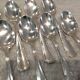 12 silver-plated metal mocha spoons by silversmith Guillaumot, Contours 11.6cm