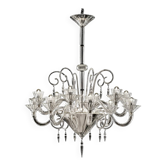 Imperial Transparent Rigadin Murano Glass Chandelier