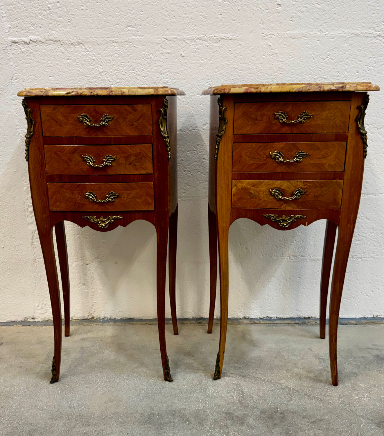 Pair of bedside tables, France early 20th century