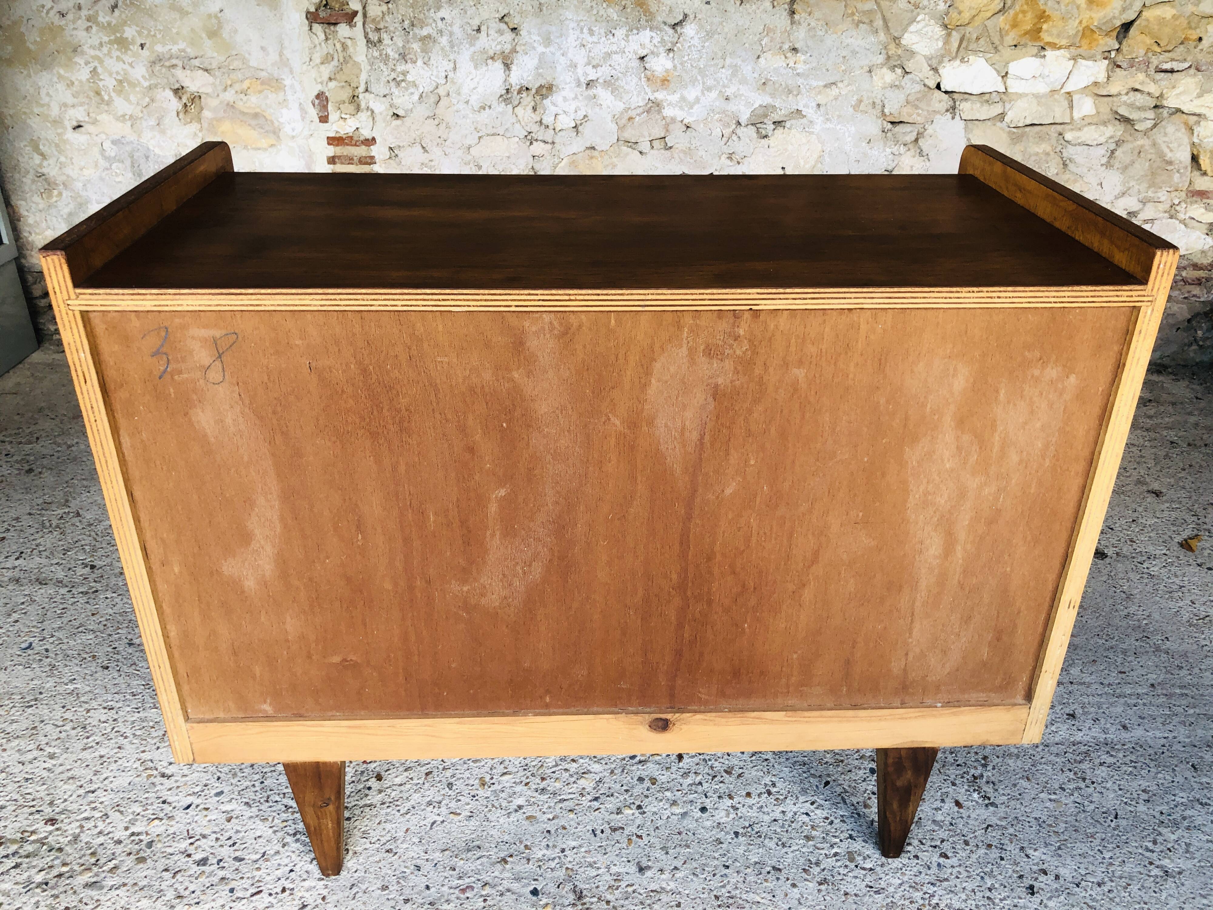 Oak chest of drawers, Scandinavian style, circa 60