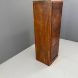 Armoire Art Déco restaurée avec tringle à vêtements, placage de noyer, Tchécoslovaquie, années 1930