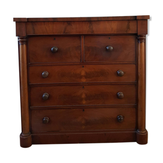 Ancient English mahogany chest of drawers