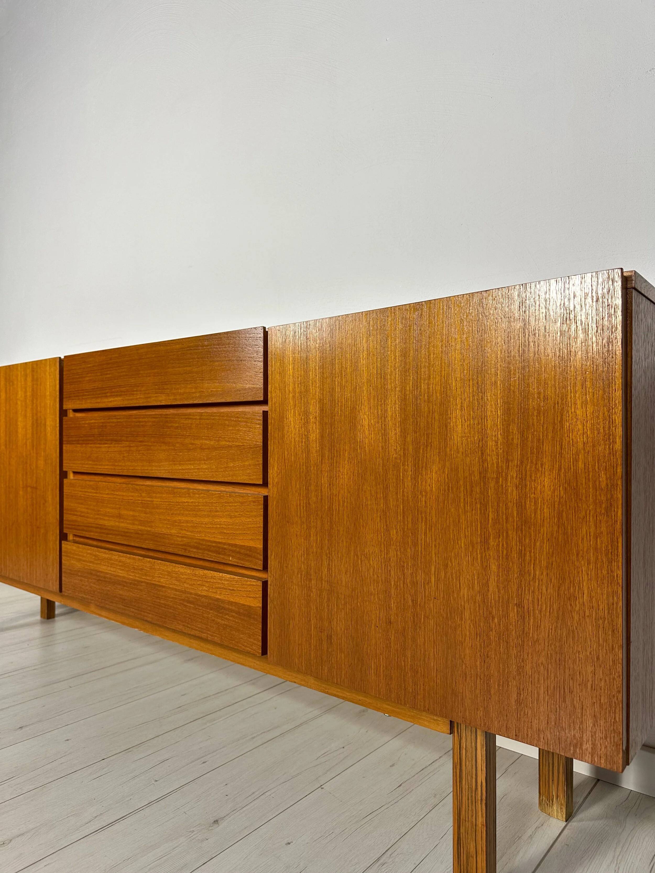 1960s Vintage Minimalistic Mid-Century Teak Sideboard