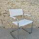 Fauteuil en chrome et cuir