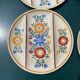 Assiettes décor floral peint Printemps