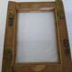 Photo frame in wood and glass