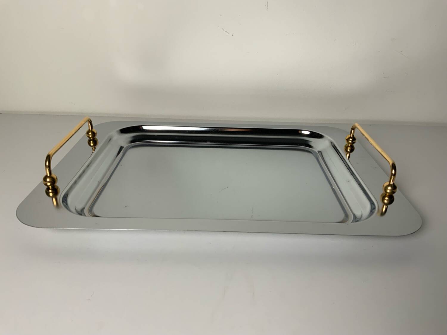 Metal and brass tray