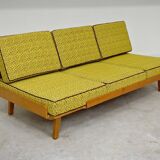 Banquette Daybed jaune vif par Drevotvar, ex Tchécoslovaquie 1960