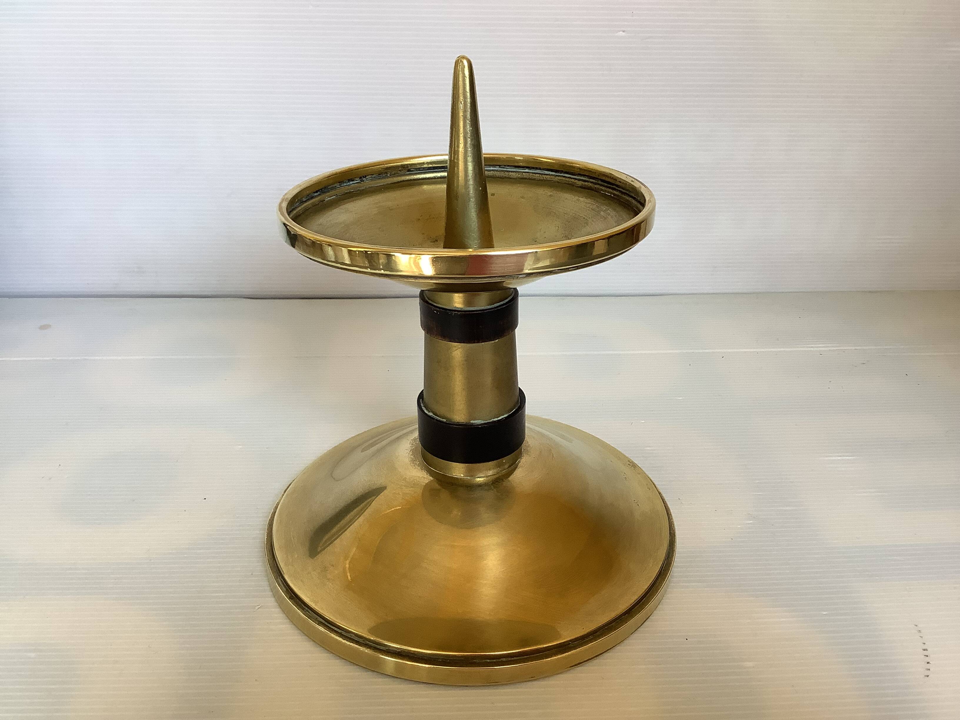 Large brass candle holder