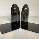 Pair of black metal bookends