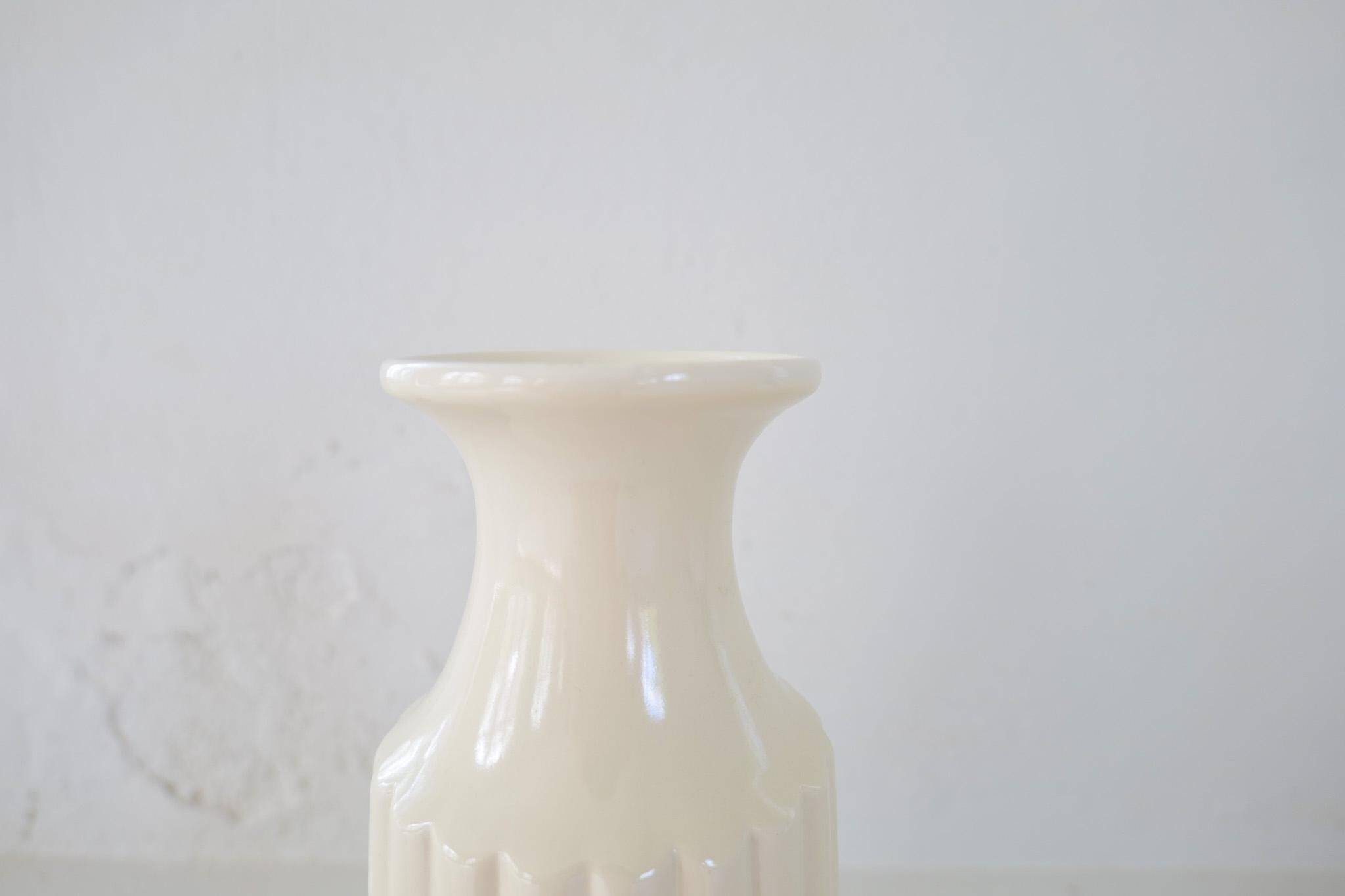 Vase Art Déco en Céramique sur Pied Bo Fajans Ewald Dahlskog, Suède, 1940s