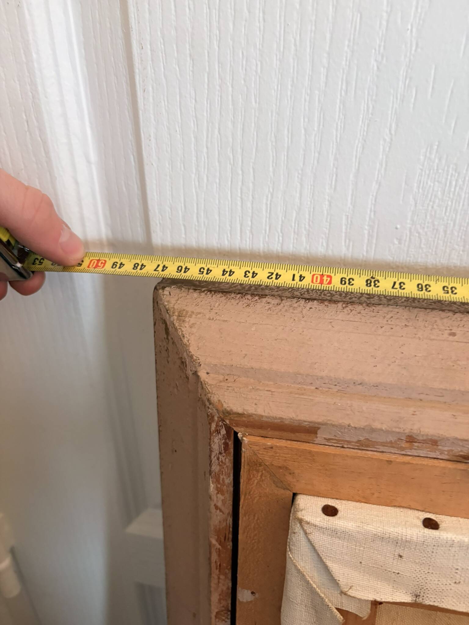 Old painting Oil on canvas Countryside Landscape House Garden Tree N