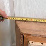 Old painting Oil on canvas Countryside Landscape House Garden Tree N