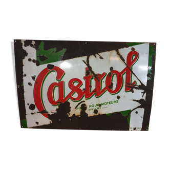 Castrol enamel plate