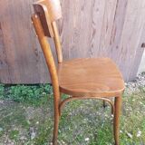 Old vintage Baumann style bistro chair in wood
