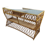 Rattan bar console