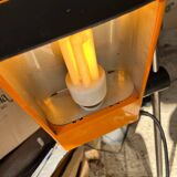 Vintage lampe Samp manade 1970 orange boomerang