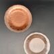 Vintage pink transparent glass dessert plates