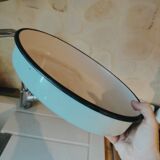 Enamelled metal oval dish