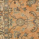 5x9 Vintage Orange Floral Turkish Area Rug, 160x271Cm