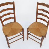 Series of 4 mulched chairs