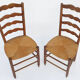 Série de 4 chaises paillées