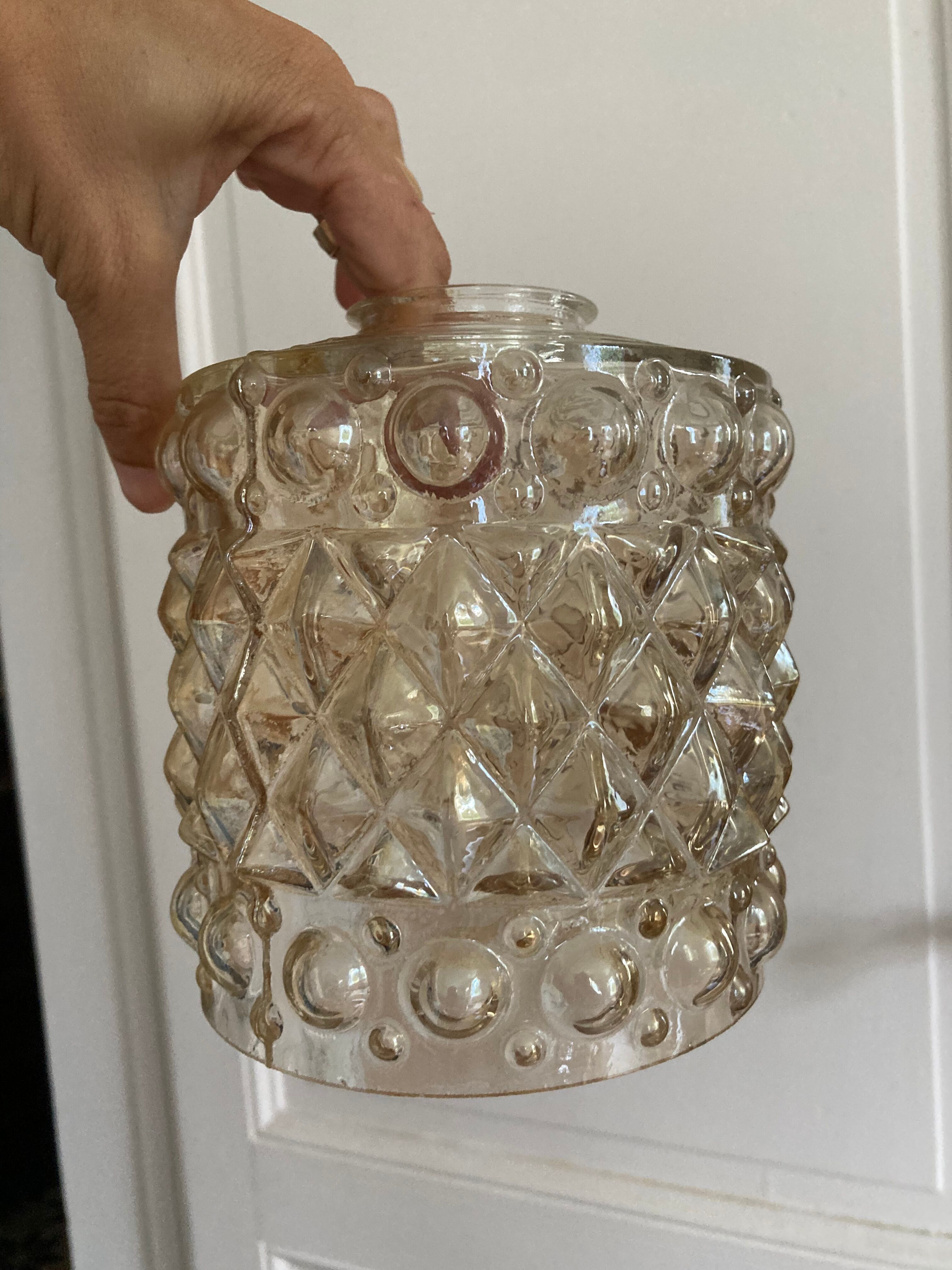 Amber glass swing vintage shade