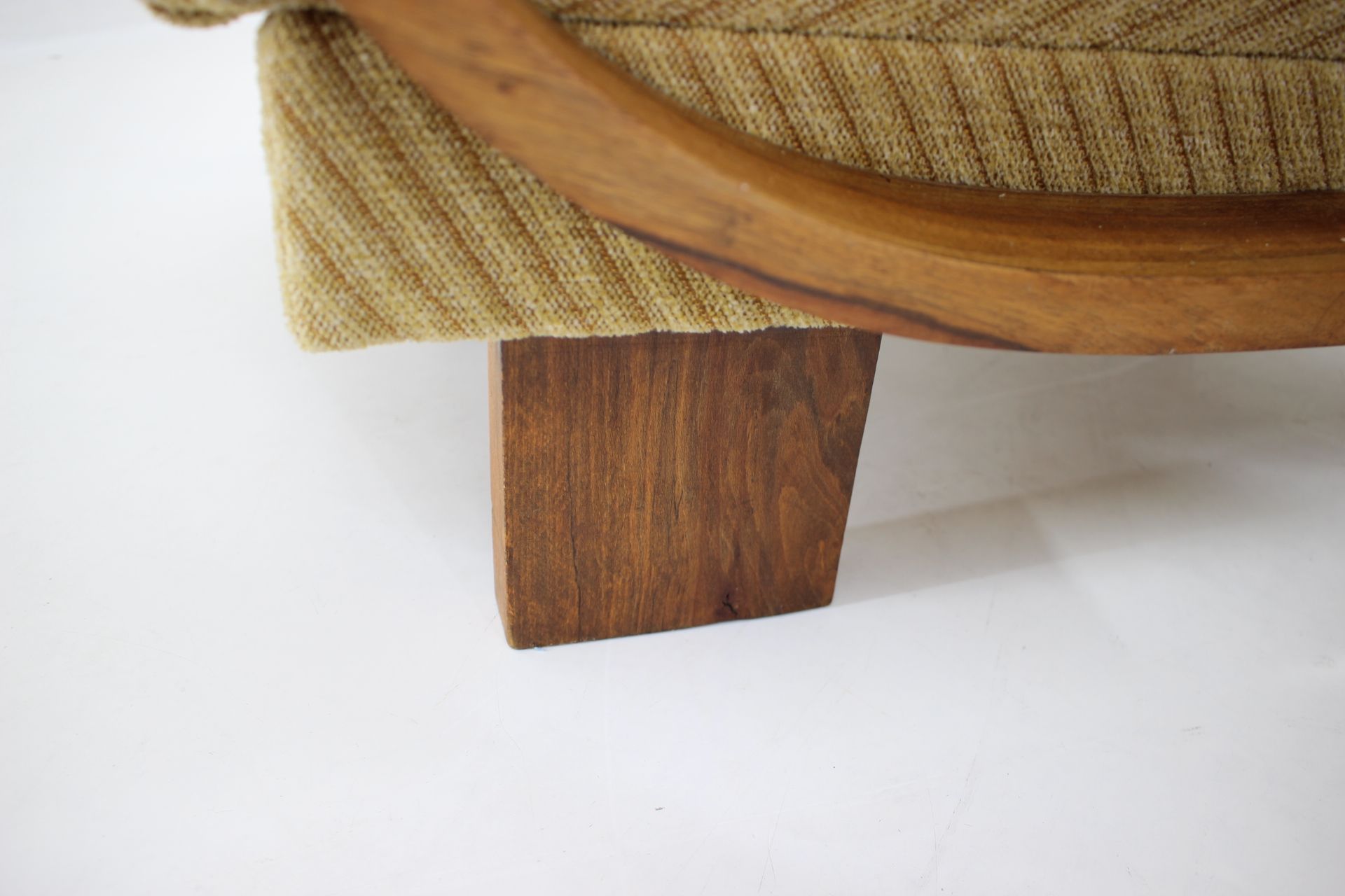 1940s Pair of Art Deco Armchairs in Walnut, Czechoslovakia