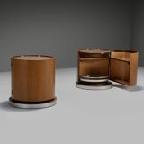 Set of Round Wooden Dry Bars by Mario Sabot, Italy 1970s