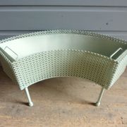 Jardinière en métal perforé années 50
