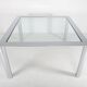 Square chrome-plated steel table by Sergio Mazza for Cinova, Italy, 1970s