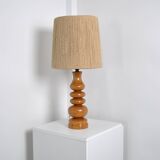 Wooden lamp with rope shade 1970