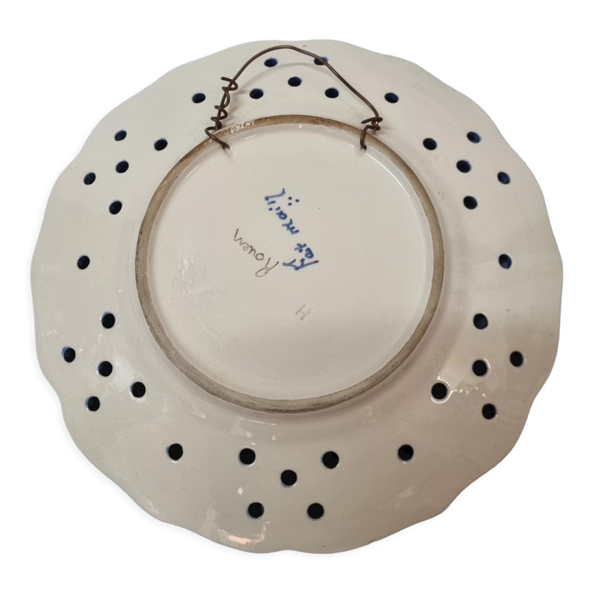 Ceramic plate of Rouen, 1950