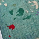 One Kind Unique Vintage Wool Carpet