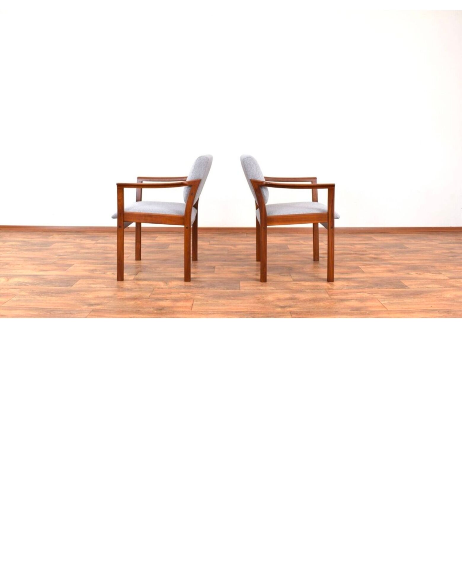 Teak Danish Desk and Two Armchairs